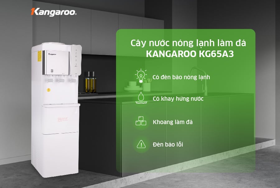 Cây nước nóng lạnh Kangaroo KG65A3 - chức năng làm đá viên